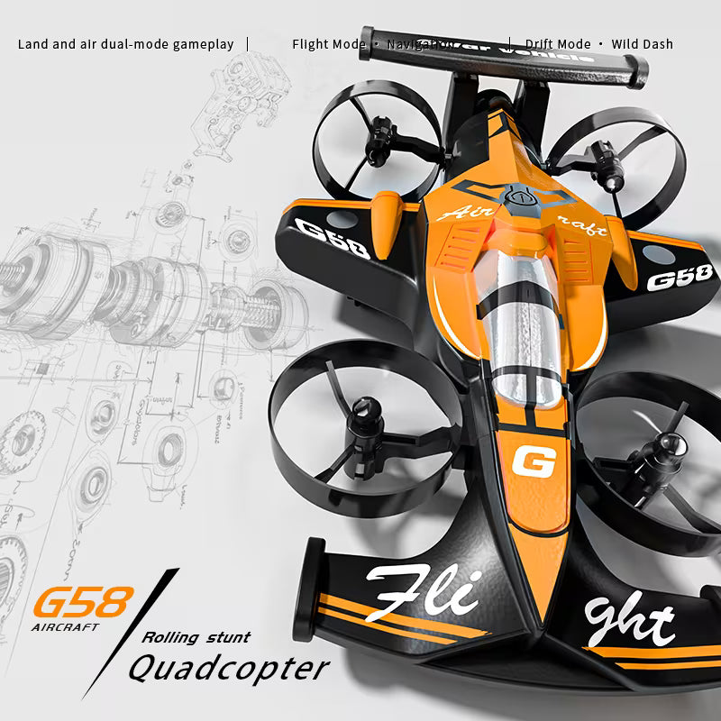 2-in-1 Mini Racing & Hover RC Car – Stable Hovering, High-Speed Racing & 360° Aerial Flips Remote Control Toy